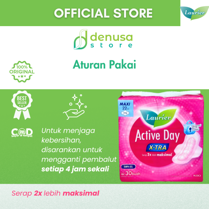 LAURIER Active Day X-tra Wing Maxi 22cm isi 30