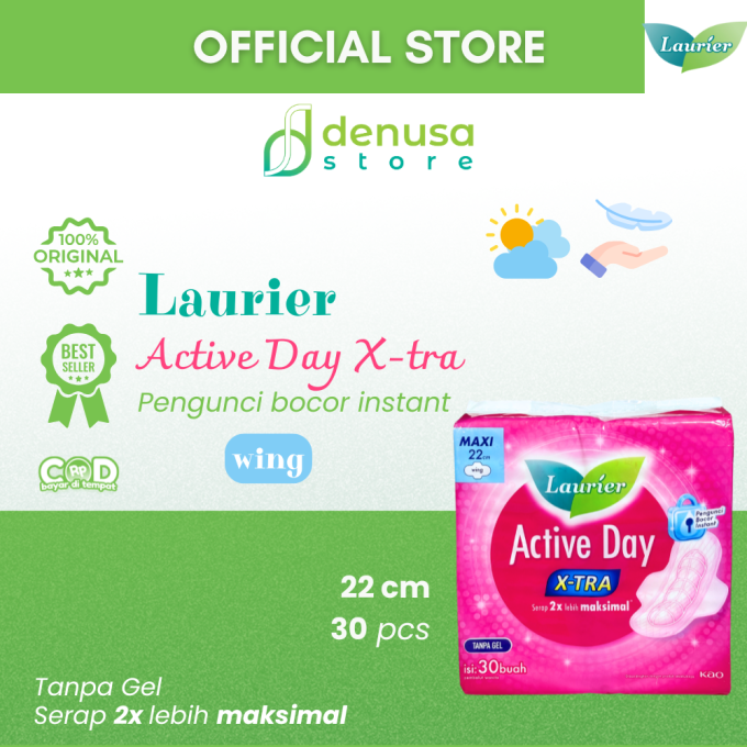 LAURIER Active Day X-tra Wing Maxi 22cm isi 30