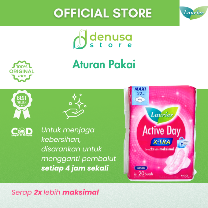 LAURIER Active Day X-tra Wing Maxi 22cm isi 20