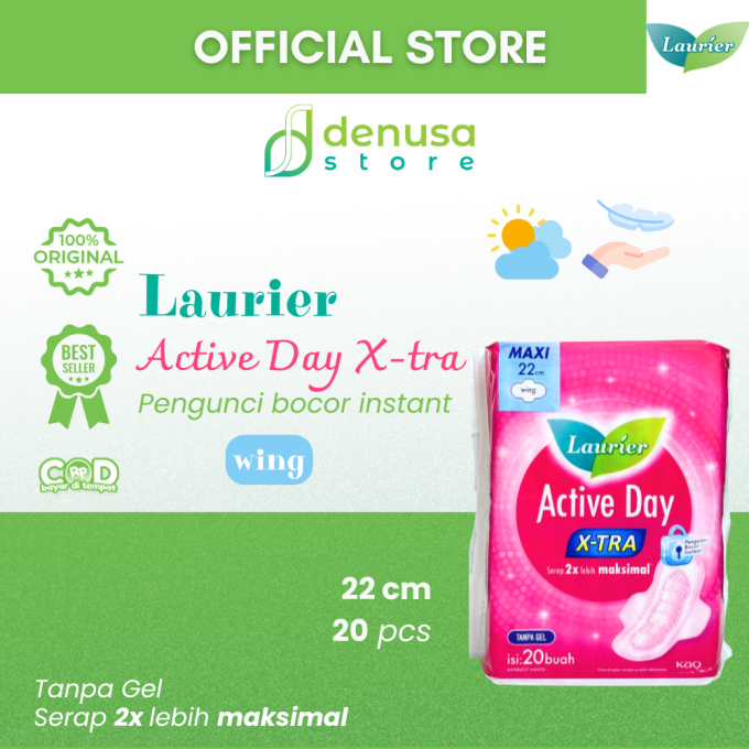 LAURIER Active Day X-tra Wing Maxi 22cm isi 20
