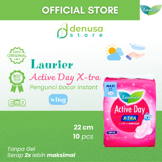 LAURIER Active Day X-tra Wing Maxi 22cm isi 10