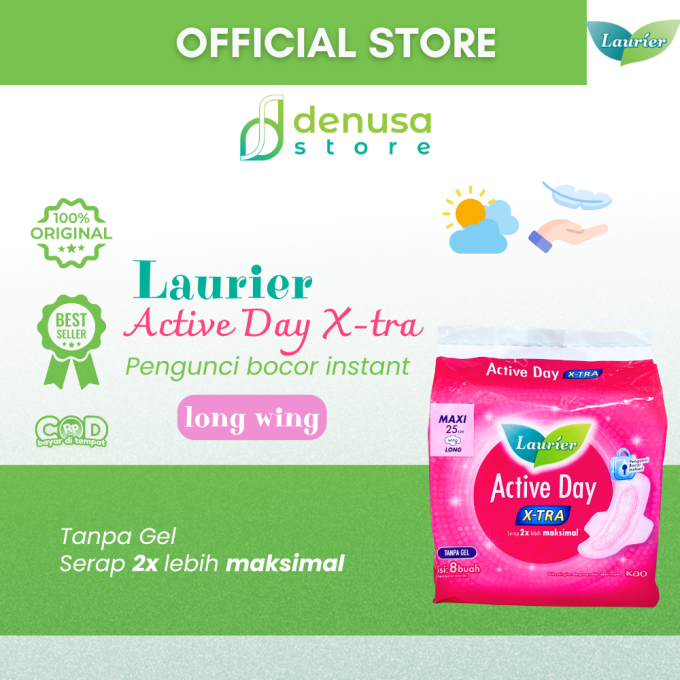 LAURIER Active Day X-tra Long Wing Maxi 25cm isi 8