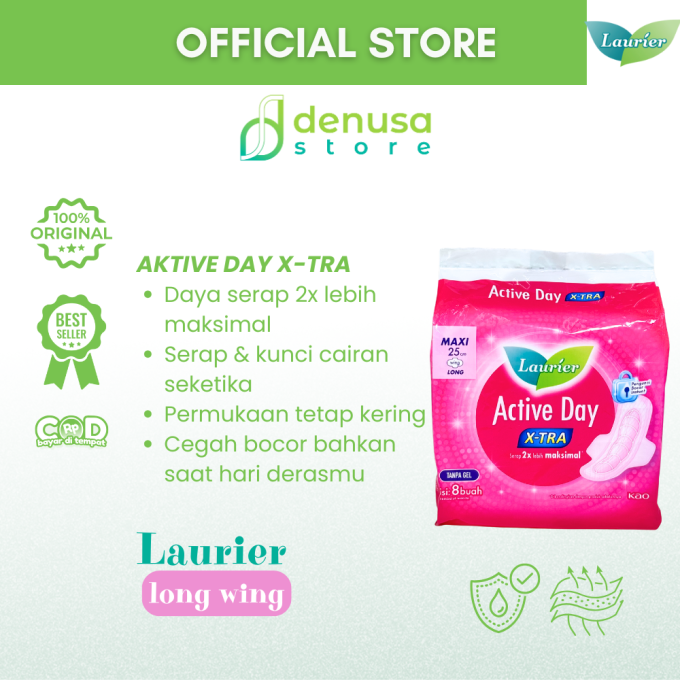 LAURIER Active Day X-tra Long Wing Maxi 25cm isi 8