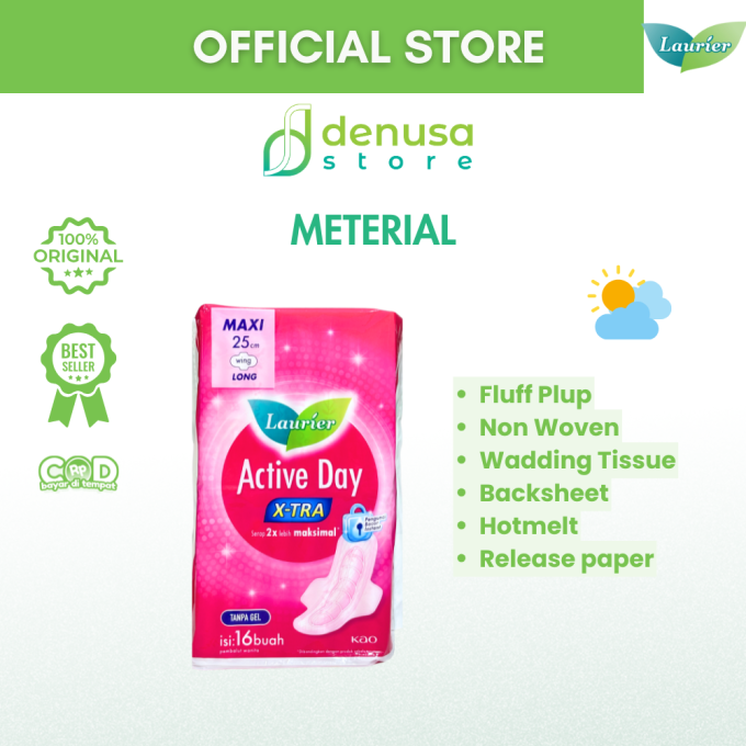 LAURIER Active Day X-tra Long Wing Maxi 25cm isi 16