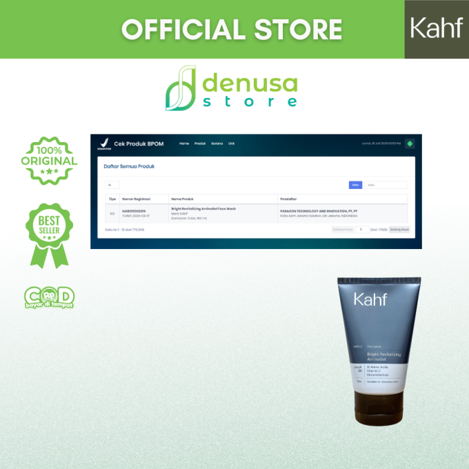 KAHF Face Wash Bright Revitalizing AminoGel 100ml