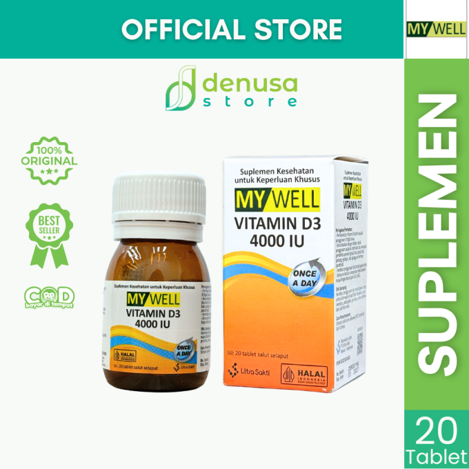 MY WELL Vitamin D3 4000 IU 20 Tablet Salut Selaput