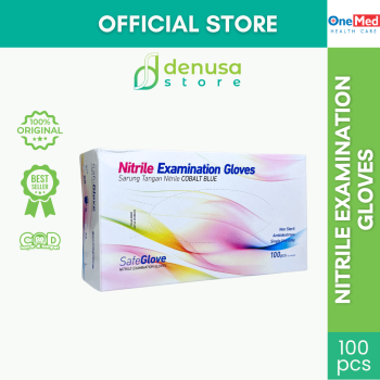 SafeGlove Nitrile Examination Gloves Sarung Tangan Nitrile Cobalt Blue Size S 100pcs
