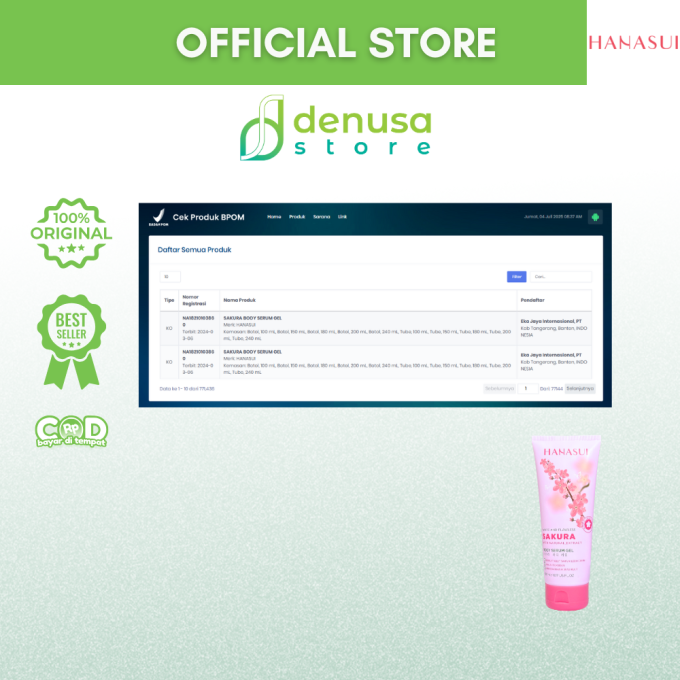 HANASUI Sakura Body Serum Gel 200 ml