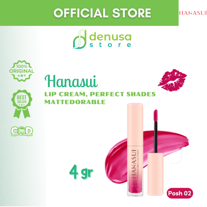 HANASUI Mattedorable Lip Cream 02 Posh 4 g