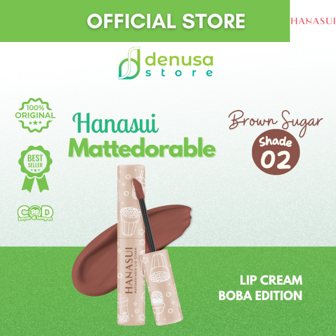 HANASUI Mattedorable Lip Cream Boba Edition 02 Brown Sugar 4 g