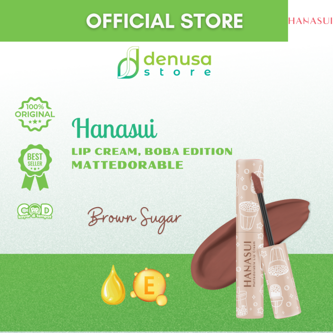 HANASUI Mattedorable Lip Cream Boba Edition 02 Brown Sugar 4 g