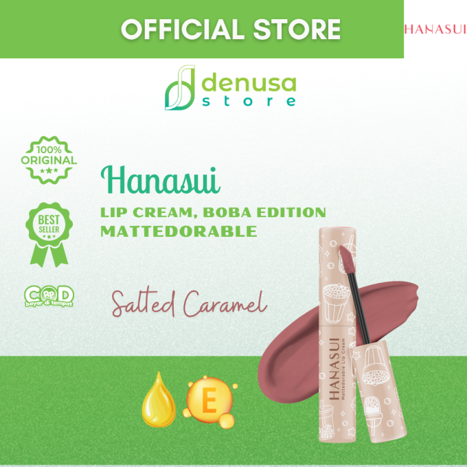 HANASUI Mattedorable Lip Cream Boba Edition 03 Salted Caramel 4 g