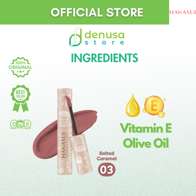 HANASUI Mattedorable Lip Cream Boba Edition 03 Salted Caramel 4 g