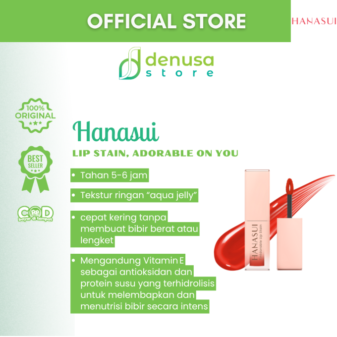 HANASUI Tintdorable Lip Stain 02 Peachy 3.5 g