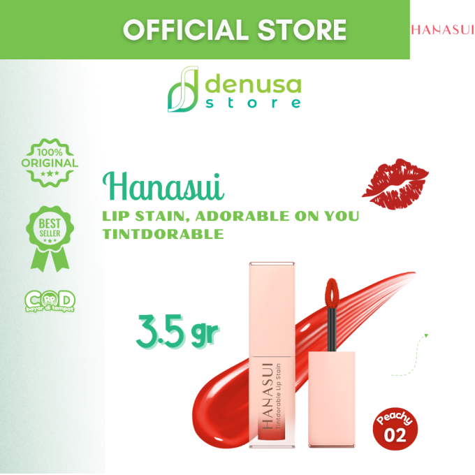 HANASUI Tintdorable Lip Stain 02 Peachy 3.5 g