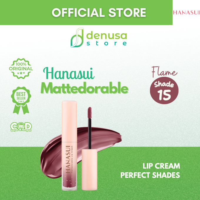 HANASUI Mattedorable Lip Cream 15 Flame 4 g