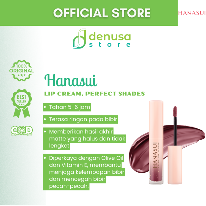HANASUI Mattedorable Lip Cream 15 Flame 4 g