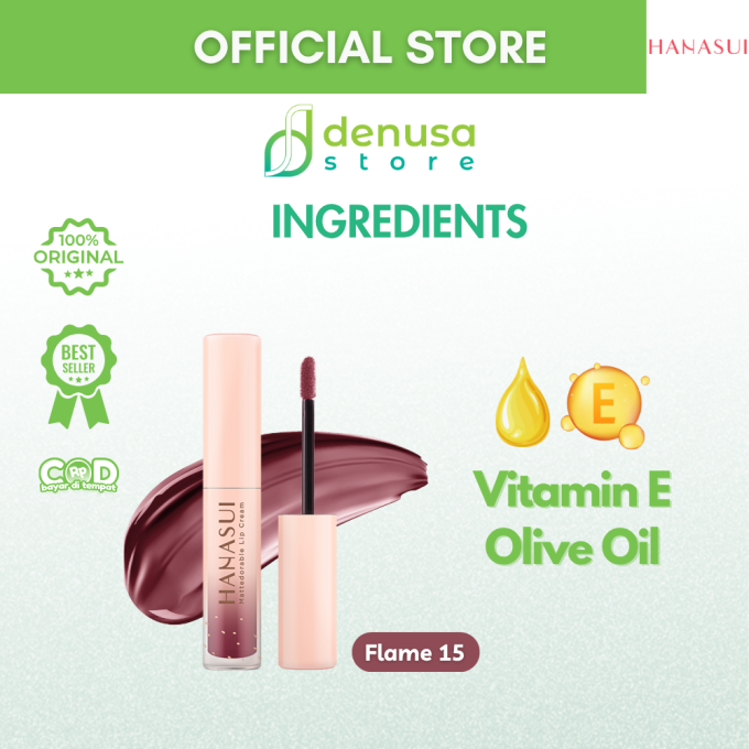 HANASUI Mattedorable Lip Cream 15 Flame 4 g