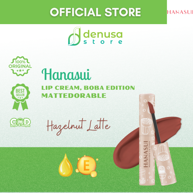 HANASUI Mattedorable Lip Cream Boba Edition 06 Hazelnut Latte 4 g