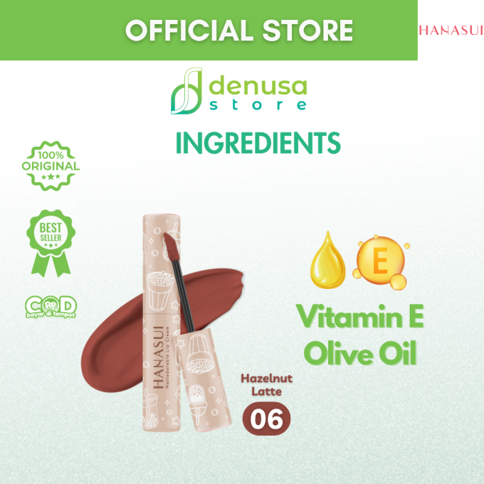 HANASUI Mattedorable Lip Cream Boba Edition 06 Hazelnut Latte 4 g