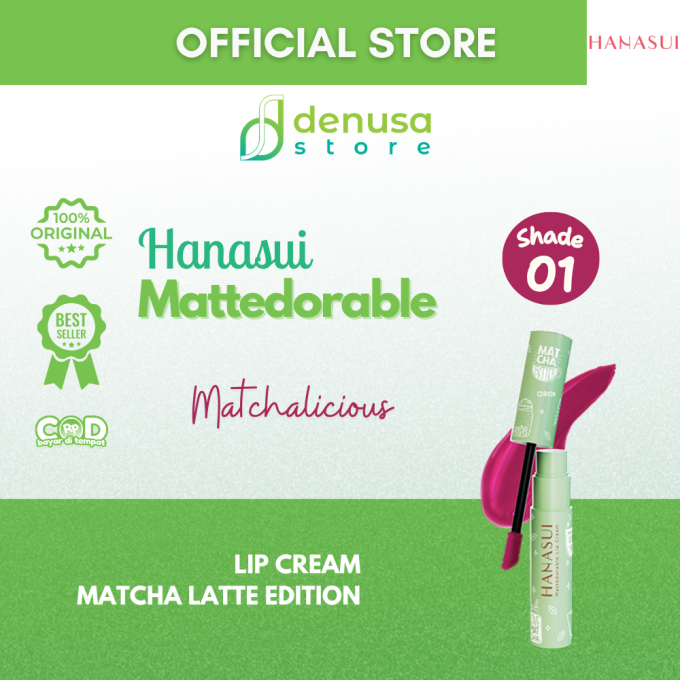 HANASUI Mattedorable Lip Cream Matcha Latte Edition 01 Matchalicious 4 g