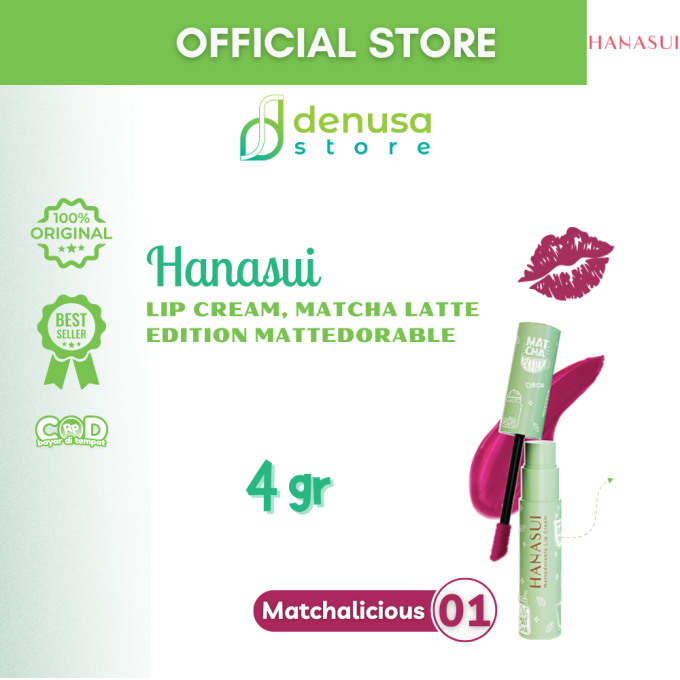 HANASUI Mattedorable Lip Cream Matcha Latte Edition 01 Matchalicious 4 g