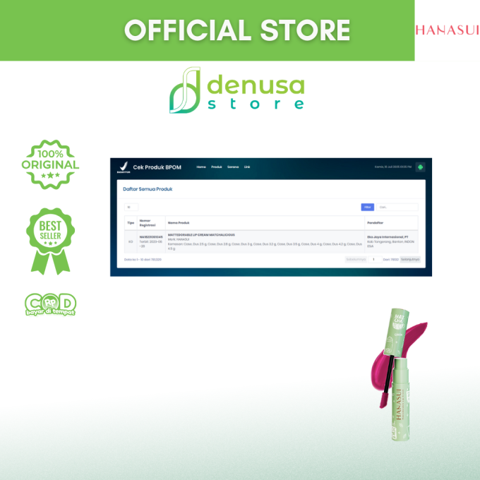 HANASUI Mattedorable Lip Cream Matcha Latte Edition 01 Matchalicious 4 g