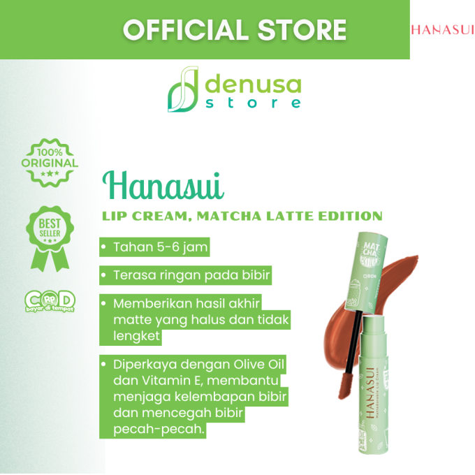 HANASUI Mattedorable Lip Cream Matcha Latte Edition 03 Matchaciano 4 g