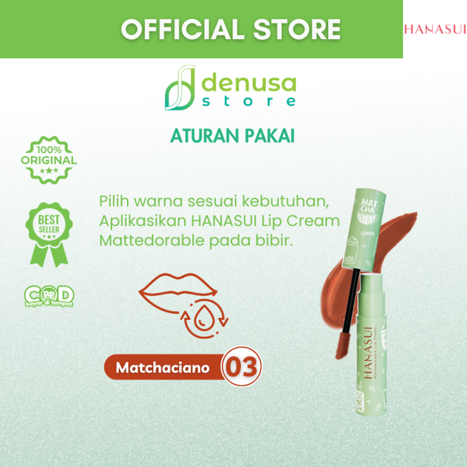 HANASUI Mattedorable Lip Cream Matcha Latte Edition 03 Matchaciano 4 g