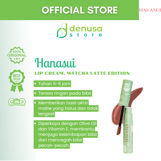 HANASUI Mattedorable Lip Cream Matcha Latte Edition 05 Matchablend 4 g