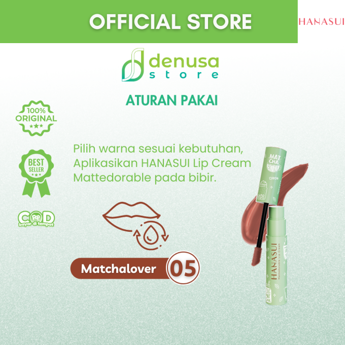 HANASUI Mattedorable Lip Cream Matcha Latte Edition 05 Matchablend 4 g