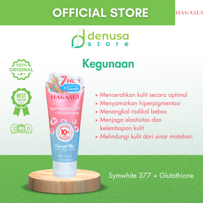 HANASUI Brightening Body Serum Symwhite 377 + Glutathione Cheerful Bliss 180 ml