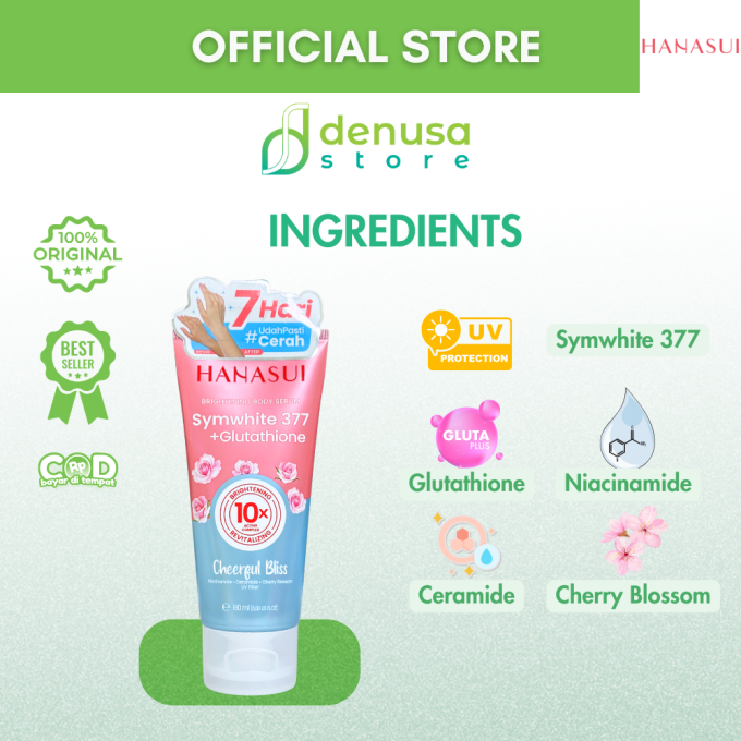 HANASUI Brightening Body Serum Symwhite 377 + Glutathione Cheerful Bliss 180 ml
