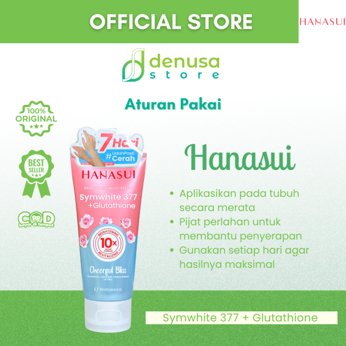 HANASUI Brightening Body Serum Symwhite 377 + Glutathione Cheerful Bliss 180 ml
