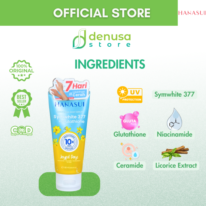HANASUI Brightening Body Serum Symwhite 377 + Glutathione Joyful Days 180 ml