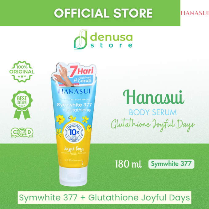 HANASUI Brightening Body Serum Symwhite 377 + Glutathione Joyful Days 180 ml