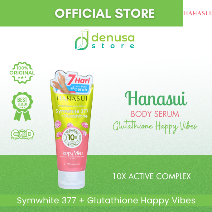 HANASUI Brightening Body Serum Symwhite 377 + Glutathione Happy Vibes 180 ml