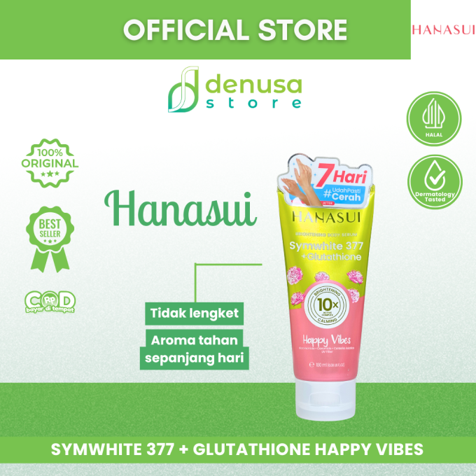 HANASUI Brightening Body Serum Symwhite 377 + Glutathione Happy Vibes 180 ml