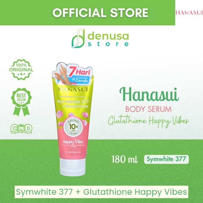 HANASUI Brightening Body Serum Symwhite 377 + Glutathione Happy Vibes 180 ml