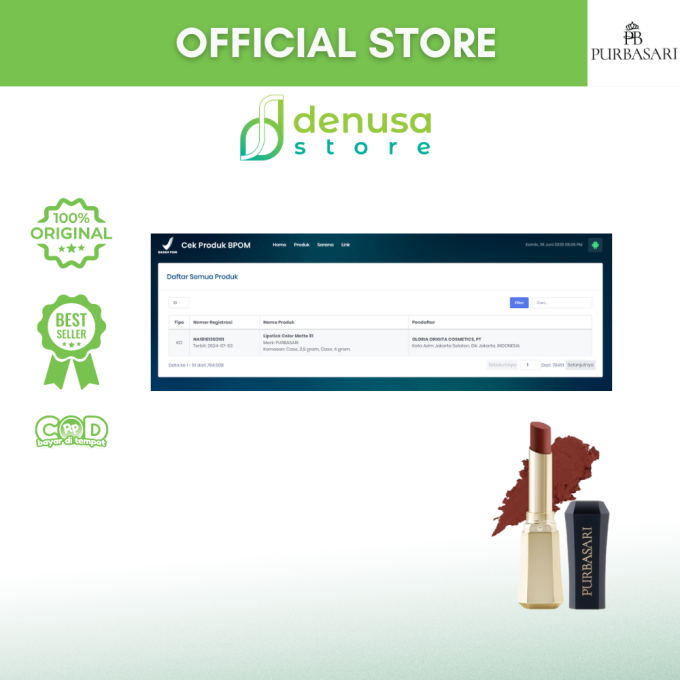 PURBASARI Lipstick Color Matte Hydra Series 81 Diamond 2.6 g