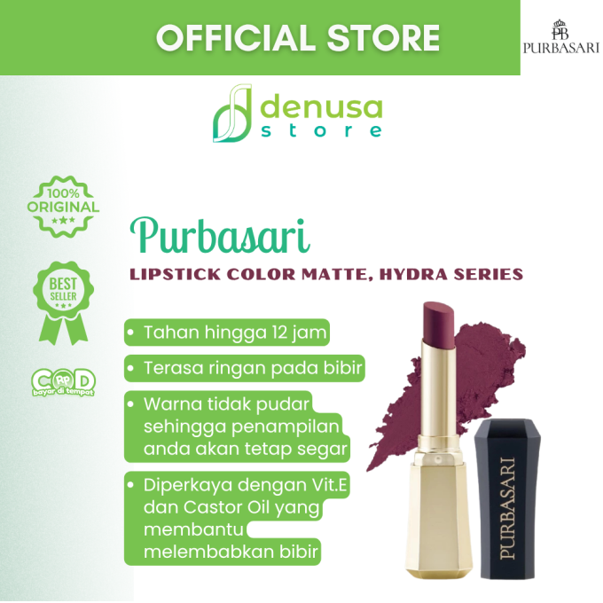 PURBASARI Lipstick Color Matte Hydra Series 82 Mirah 2.6 g