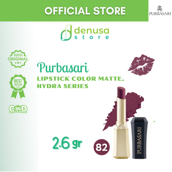 PURBASARI Lipstick Color Matte Hydra Series 82 Mirah 2.6 g