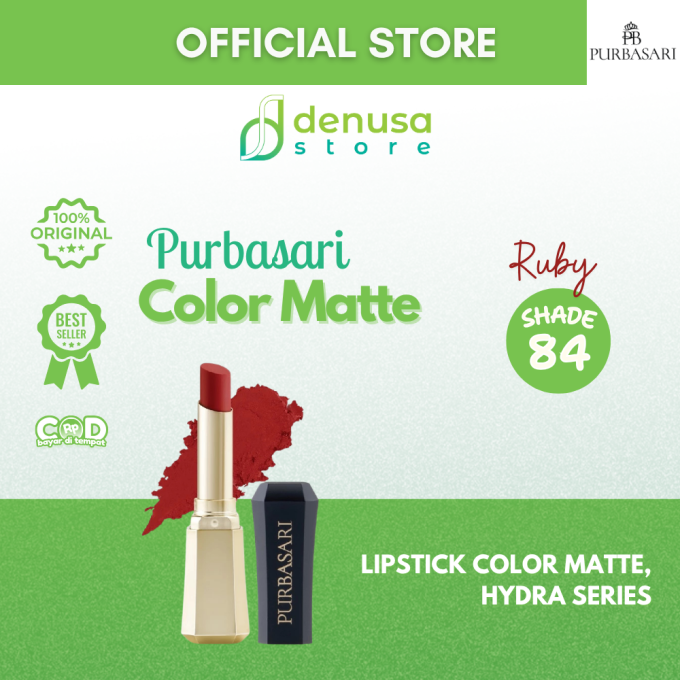 PURBASARI Lipstick Color Matte Hydra Series 84 Ruby 2.6 g
