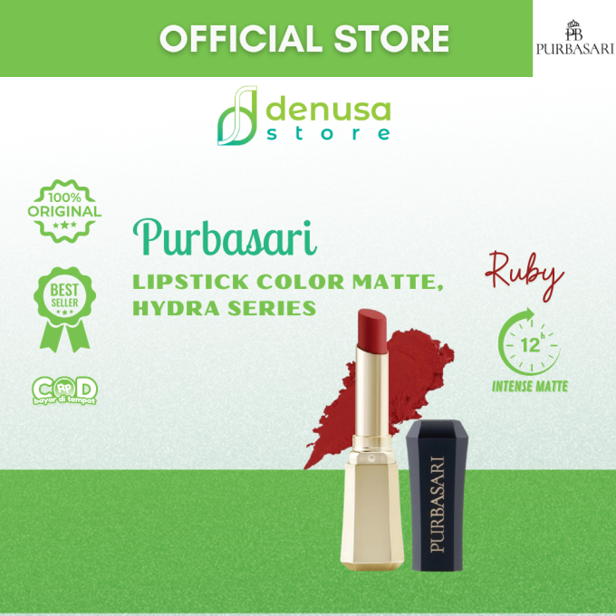 PURBASARI Lipstick Color Matte Hydra Series 84 Ruby 2.6 g