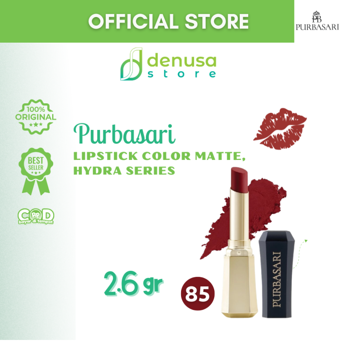 PURBASARI Lipstick Color Matte Hydra Series 85 Safir 2.6 g
