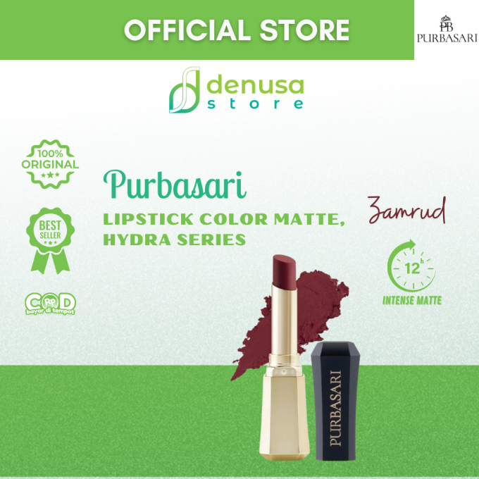 PURBASARI Lipstick Color Matte Hydra Series 87 Zamrud 2.6 g