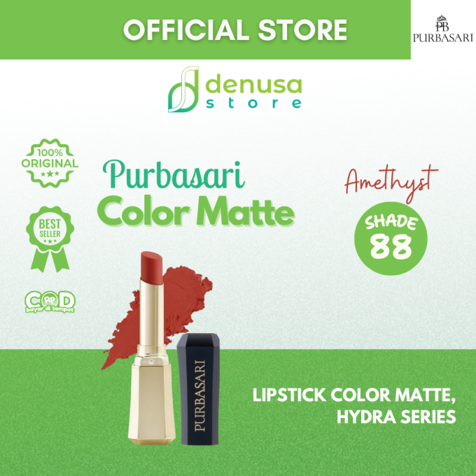 PURBASARI Lipstick Color Matte Hydra Series 88 Amethyst 2.6 g