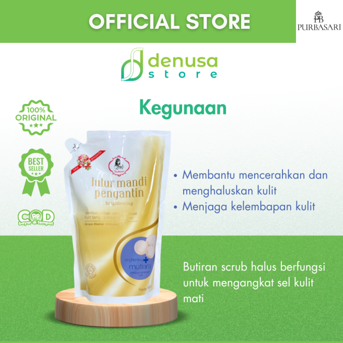 PURBASARI Lulur Pengantin Brightening + Mutiara 1000 g
