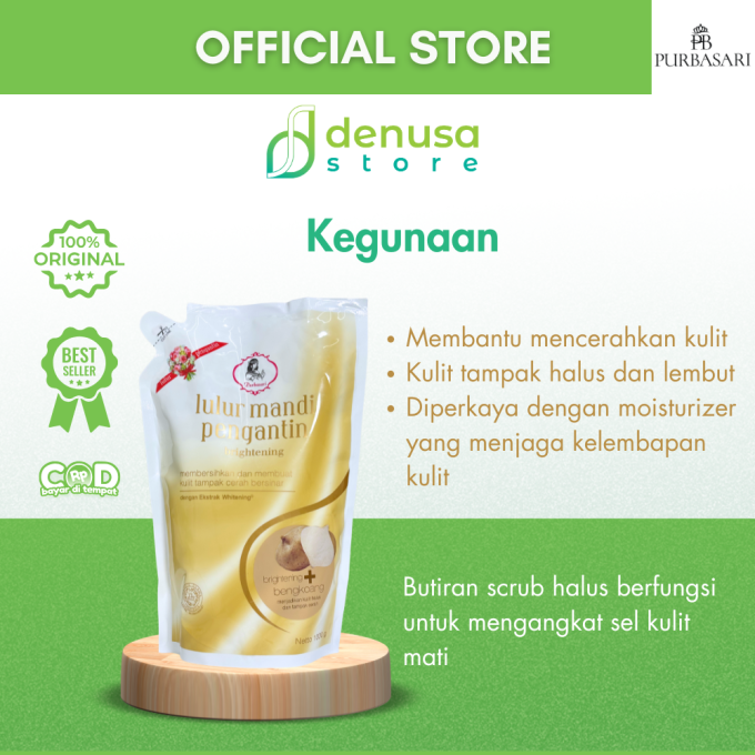 PURBASARI Lulur Pengantin Brightening + Bengkoang 1000 g
