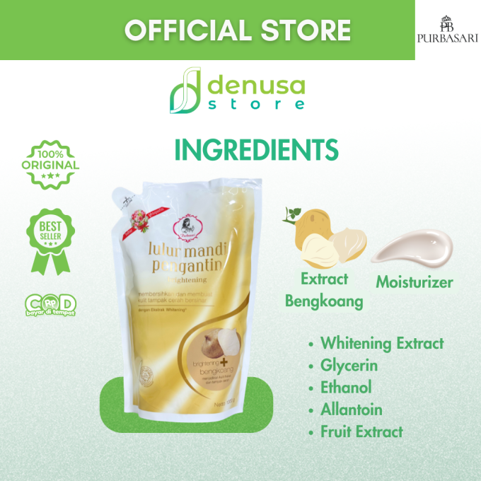 PURBASARI Lulur Pengantin Brightening + Bengkoang 1000 g